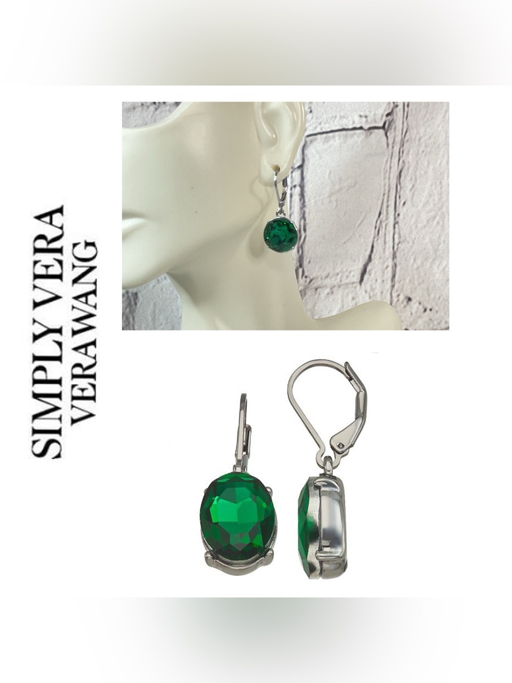 🌟🌟 Simply Vera Wang Stone Drop Earrings